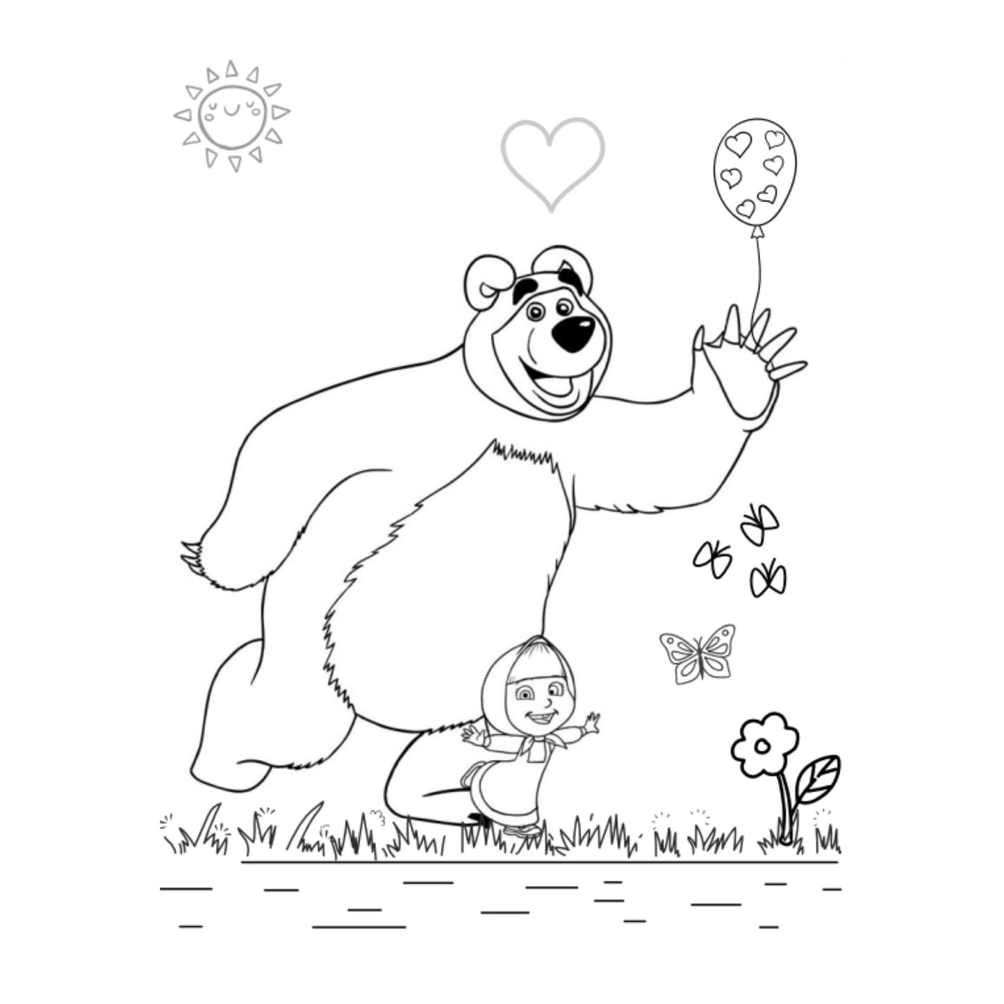 Masha § bear for coloring giggles colors