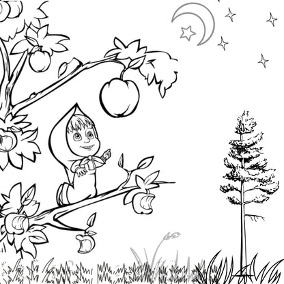 Masha § bear for coloring giggles colors